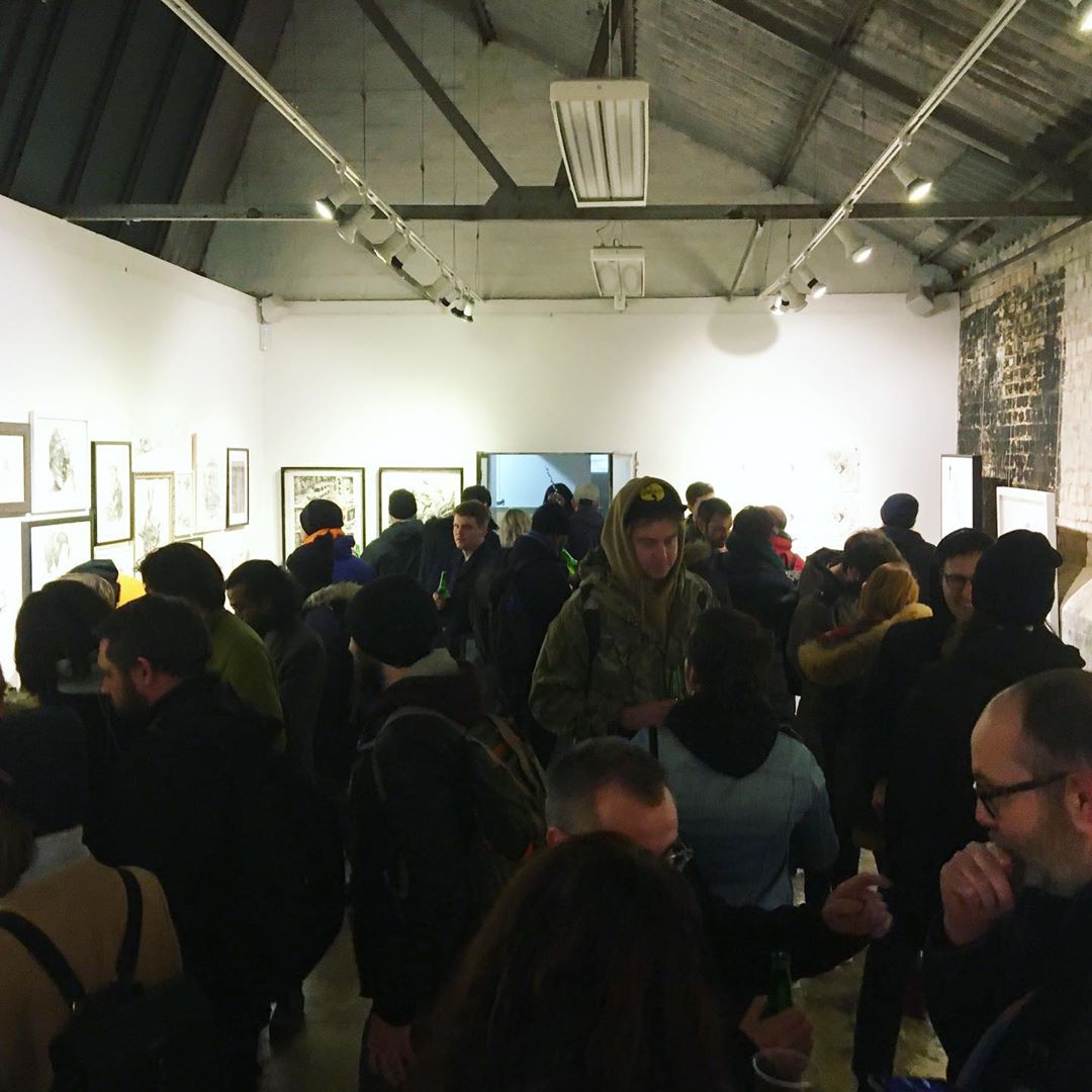 Full house last night… Thanks again to all those who came last night to celebrate the opening of ‘Fine Line’. It was a spectacular evening! ‘Fine Line’ will be open ‪until 1st March 2020‬. More at www.stolenspace.com/fine_line
Big Up to @stolenspacegallery and all of the artists participating:
@ alexanderchappell @murmurestreet  @anthonylister @nubianartwork Benjamin Sack @oker_gsd @brunopontiroli @petefowler @bruskdmv @rzo1 @david__bray @millsnic @dface_official @ryanroadkill @evoca1 @teresa.esgaio @kaiandsunny @takuobata @thisisludo @usugrow @maye_name_is_maye @will__barras @vanessa_alice @ynhp @mike.makatron @zane.prater 
#stolenspace #stolenspacegallery #fineline #groupshow #artistsketches #london #londongroupshow #shoreditch #bricklane #fineart #Exhibition #Art #Drawing #Pencil #Sketch,StolenSpace